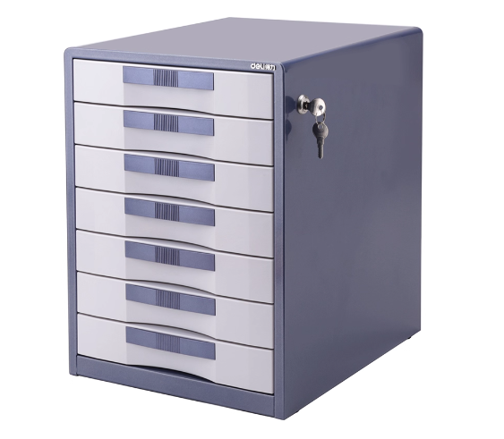 得力 9703 七层带锁文件柜（080100007）